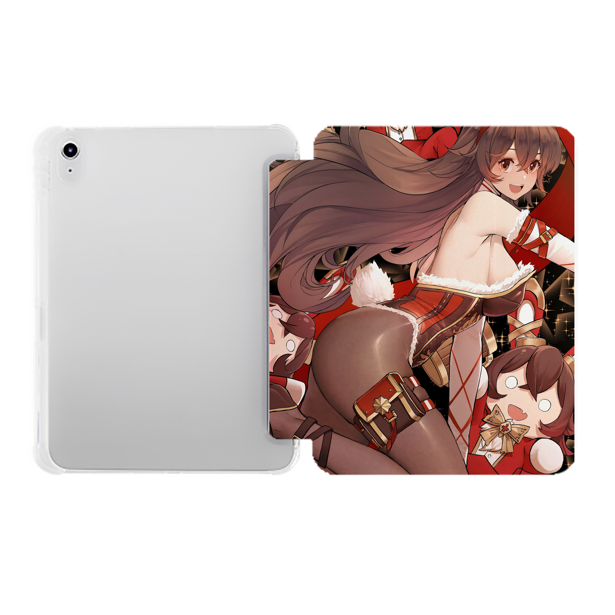 げんし神 genshin IPad ケース ペン収納付き 三つ折りスタンド PUレザー×シリコン 対応機種9.5/10.5/10.9インチ